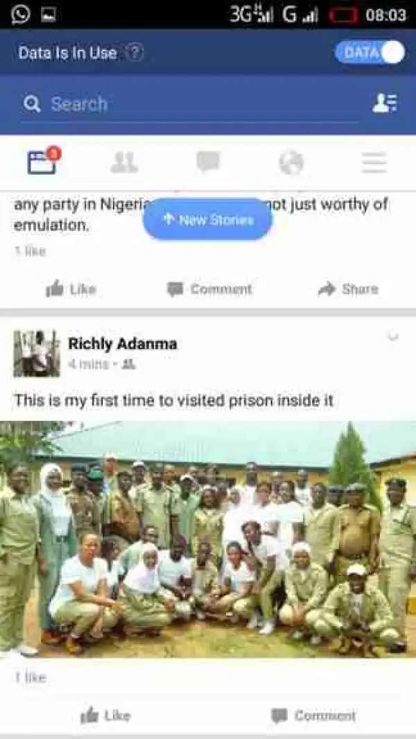 OMG!! ??? See Photo View Of What This Corper Posted On Facebook, It Will Leave You Speechless